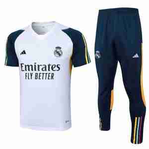 Tailandia Conjunto Equipacion Real Madrid Entrenamiento 2024 Blanco
