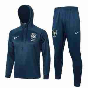 Chandal Con Capucha Brasil 2024 Azul