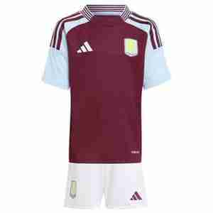 Equipacion Aston Villa Conjunto Niños Primera 2024 2025