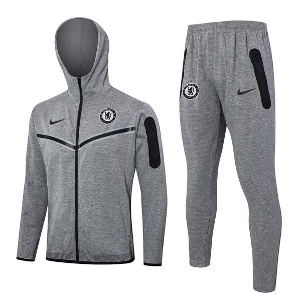 Chandal Con Capucha Chelsea 2024 2025 Gris