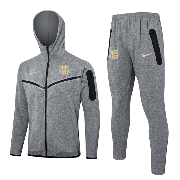 Chandal Con Capucha FC Barcelona 2024 2025 Gris