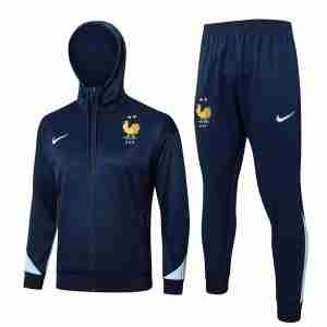 Chandal Con Capucha Francia 2024 25 Azul