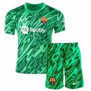 Equipacion FC Barcelona Conjunto Niños Portero 2024 2025 Verde