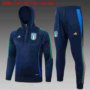 Sudadera Con Capucha Ninos Italia 2024 2025 Azul