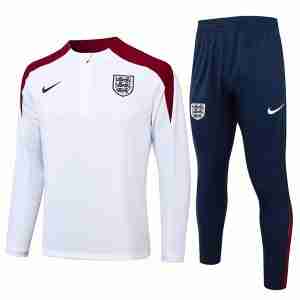Sudadera De Training Inglaterra 2024 2025 Blanco Rojo