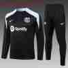 Sudadera De Training Ninos FC Barcelona 2024 2025 Negro Gris
