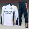 Sudadera De Training Ninos Real Madrid 2024 2025 Blanco Azul