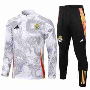 Sudadera De Training Real Madrid 2024 2025 Blanco Gris