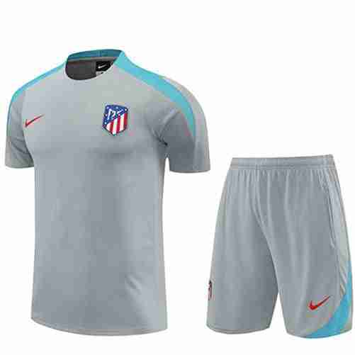Tailandia Conjunto Equipacion Entrenamiento Atlético De Madrid 2024 2025 Gris