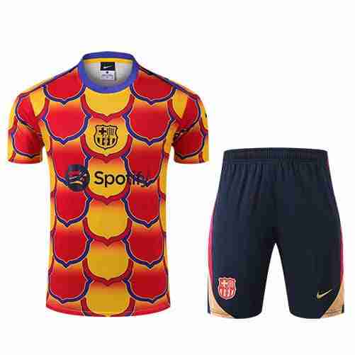 Tailandia Conjunto Equipacion Entrenamiento FC Barcelona 2024 2025 Naranja