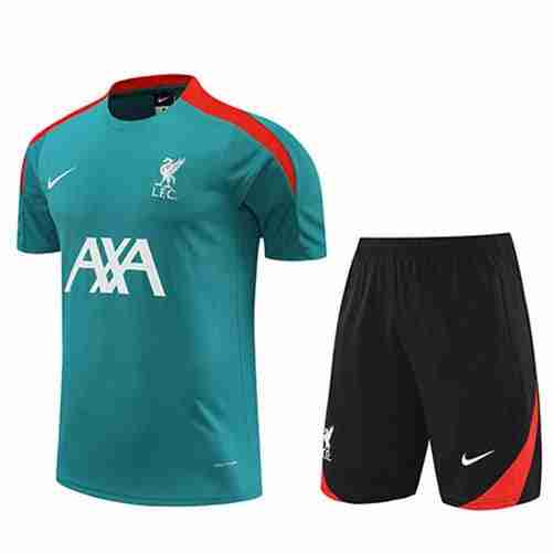 Tailandia Conjunto Equipacion Entrenamiento Liverpool 2024 2025 Negro Verde