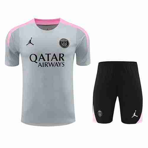 Tailandia Conjunto Equipacion Entrenamiento Paris Saint Germain 2024 2025 Gris