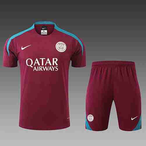 Tailandia Conjunto Equipacion Entrenamiento Paris Saint Germain 2024 2025 Rojo