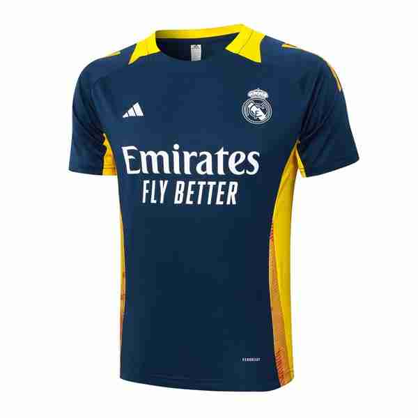 Camiseta Entrenamiento Real Madrid 2024-2025 Azul Amarillo
