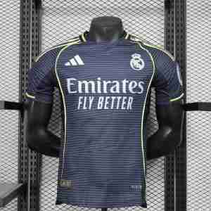 Versión Jugador Equipacion Segunda Real Madrid 2025 2026