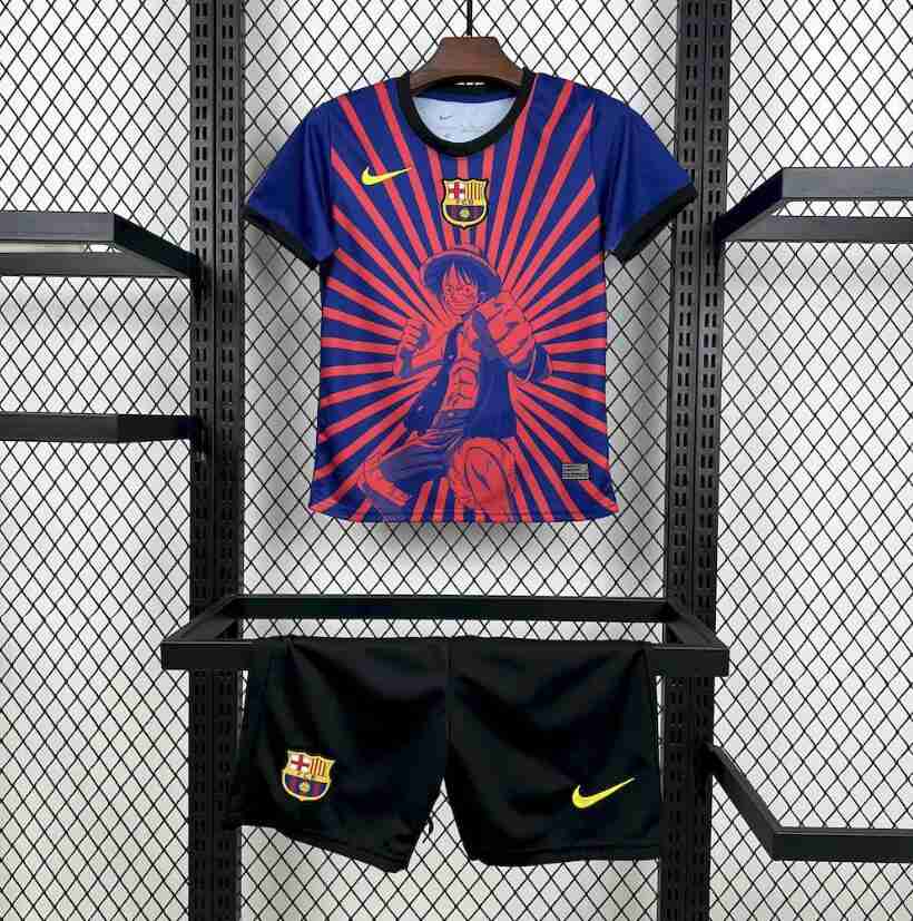 Equipacion FC Barcelona Conjunto Niños One Peace Especial 2025 2026