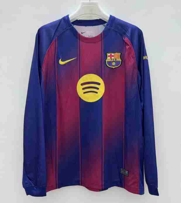 Tailandia Equipacion FC Barcelona Primera Manga Larga 2025 2026