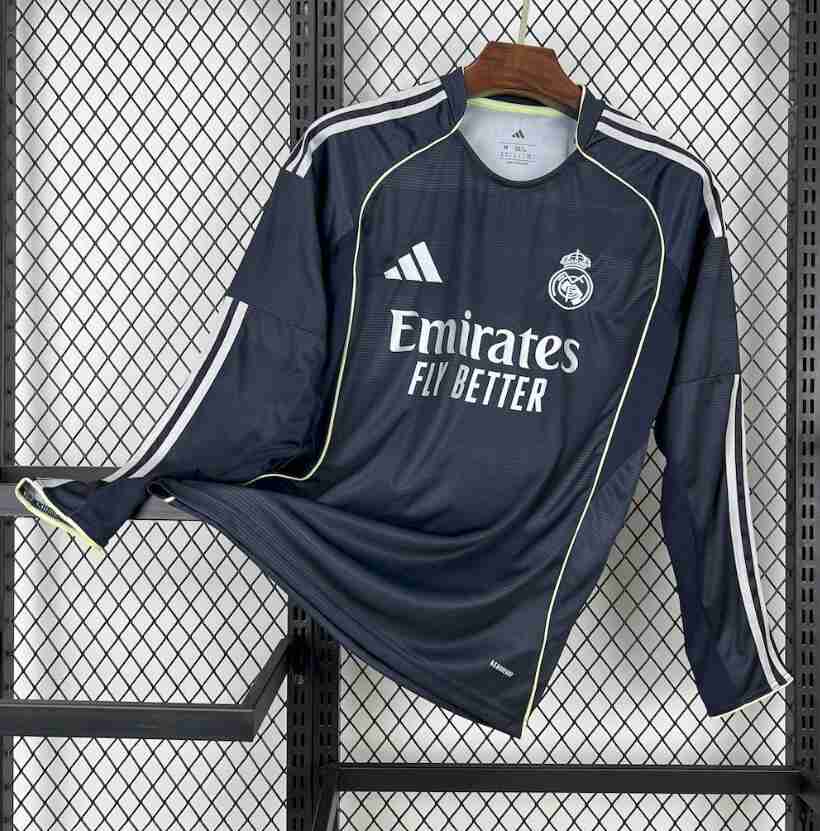 Tailandia Equipacion Real Madrid Segunda Manga Larga 2025 2026