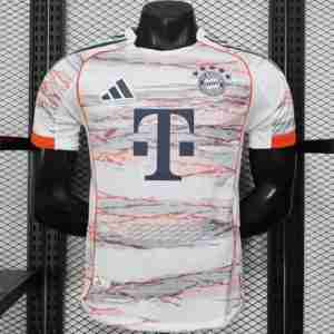 Versión Jugador Equipacion Bayern Munich Segunda 2025 2026 Blanco