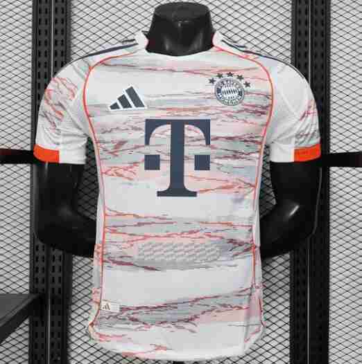 Versión Jugador Equipacion Bayern Munich Segunda 2025 2026 Blanco