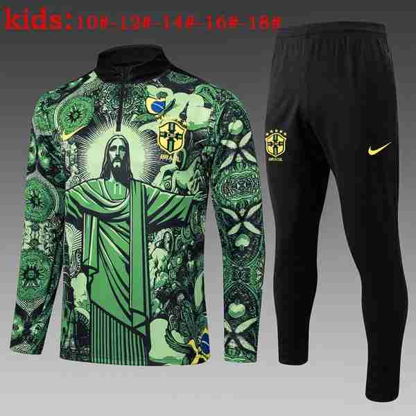 Ninos Sudadera De Training Brasil 2025-2026 Verde