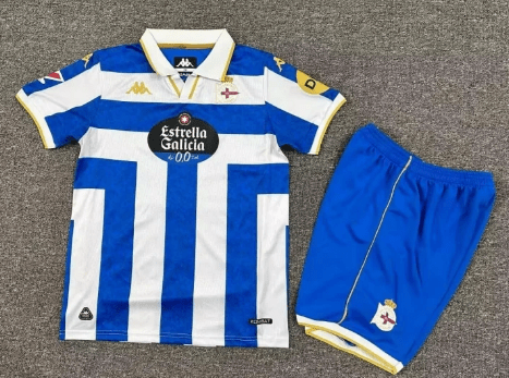 Camiseta Deportivo Coruña Conjunto Niños Primera 2025 2026
