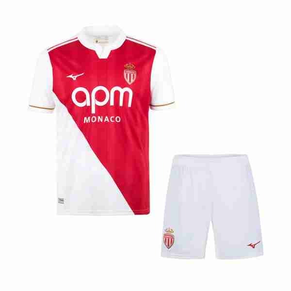 Camiseta AS Monaco 1ª Niño 2025-2026 Equipacion AS Monaco Conjunto Niños Primera 2025 2026