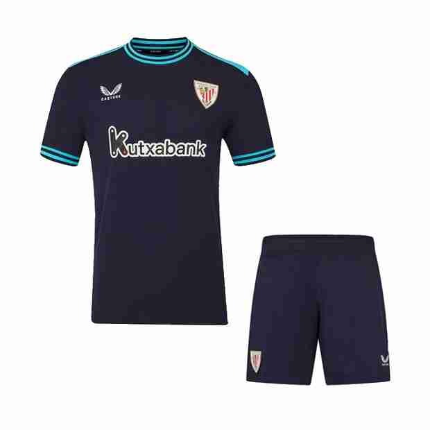 Camiseta Athletic Bilbao 2ª Niño 2025-2026 Equipacion Athletic Bilbao Conjunto Niños Segunda 2025 2026