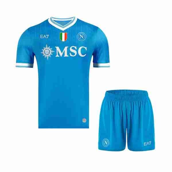 Camiseta Napoli 1ª Niño 2025-2026 Equipacion Napoli Conjunto Niños Primera 2025 2026