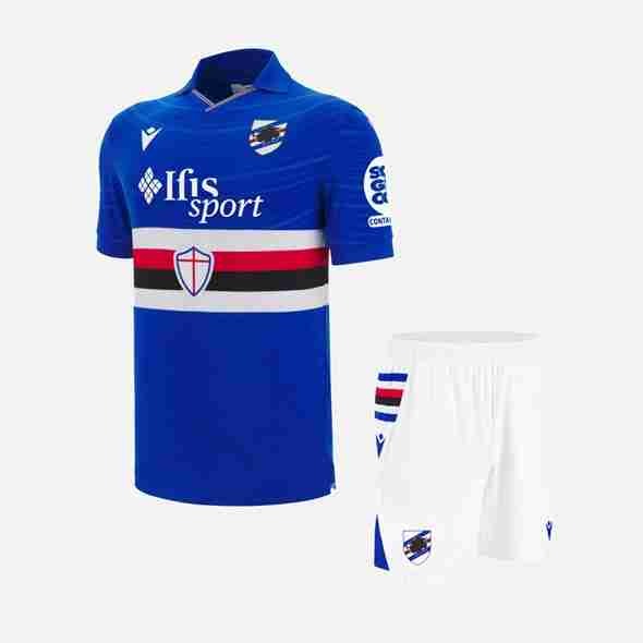 Camiseta Sampdoria 1ª Niño 2025-2026 Equipacion Sampdoria Conjunto Niños Primera 2025 2026