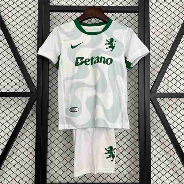 Camiseta Sporting Lisbon 2ª Niño 2025-2026 Equipacion Sporting De Lisboa Conjunto Niños Segunda 2025 2026