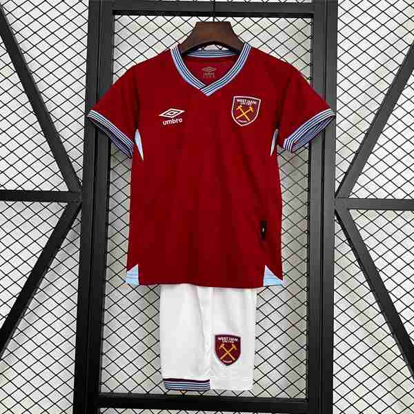 Camiseta West Ham 1ª Niño 2025-2026 Equipacion West Ham United Conjunto Niños Primera 2025 2026