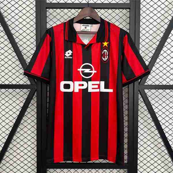 Tailandia Camiseta AC Milan 1ª Retro 1997-1998 Tailandia Equipacion AC Milan Primera Retro 1997 1998