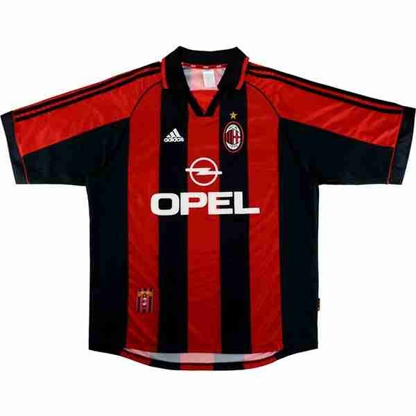 Tailandia Camiseta AC Milan 1ª Retro 1998 2000 Rojo Tailandia Equipacion AC Milan Primera Retro 1998 2000 Rojo