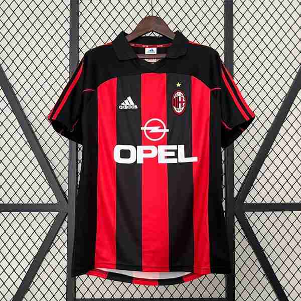 Tailandia Camiseta AC Milan 1ª Retro 2001 2002 Tailandia Equipacion AC Milan Primera Retro 2001 2002