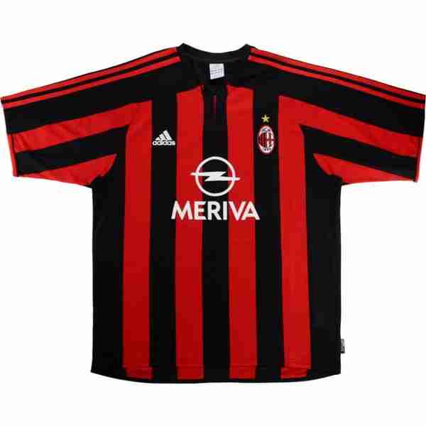 Tailandia Camiseta AC Milan 1ª Retro 2003 2004 Rojo Tailandia Equipacion AC Milan Primera Retro 2003 2004 Rojo