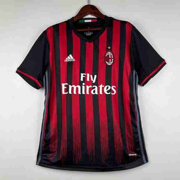 Tailandia Camiseta AC Milan 1ª Retro 2016-2017 Tailandia Equipacion AC Milan Primera Retro 2016 2017