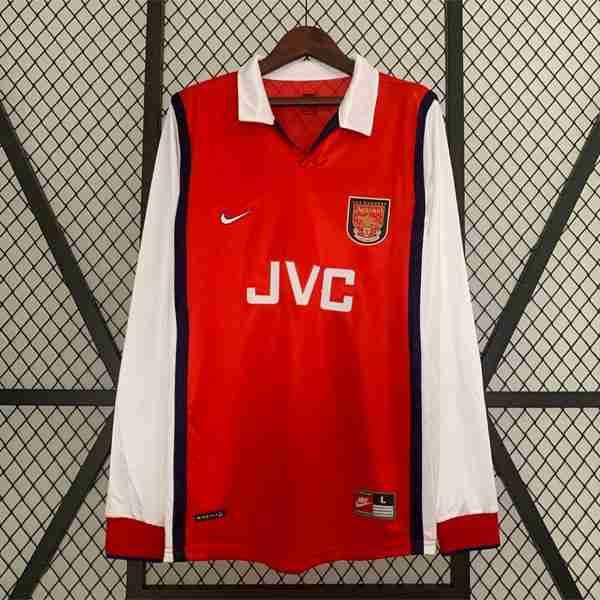 Tailandia Camiseta Arsenal 1ª ML Retro 1998 1999 Tailandia Equipacion Arsenal Primera Manga Larga Retro 1998 1999