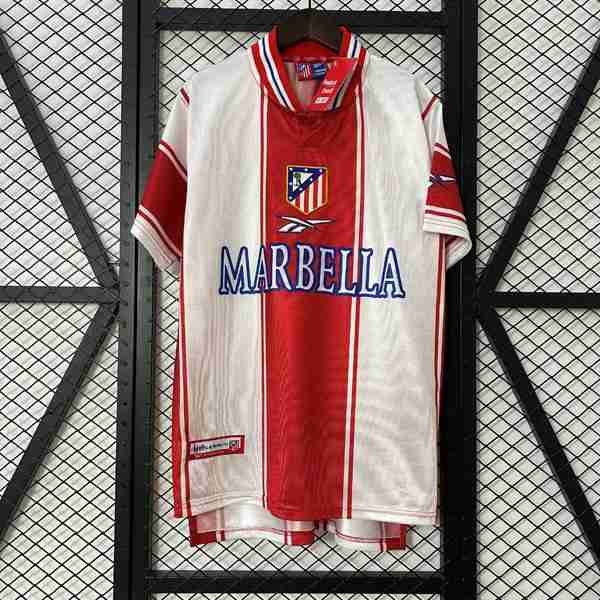 Tailandia Camiseta Atletico Madrid 1ª Retro 1999-2000 Tailandia Equipacion Atlético De Madrid Primera Retro 1999 2000