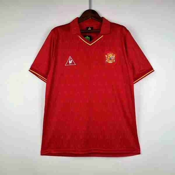 Tailandia Camiseta Espana 1ª Retro 1988-1991 Tailandia Equipacion España Primera Retro 1988 1991