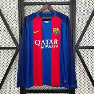 Tailandia Equipacion FC Barcelona Primera Manga Larga Retro 2014 2015
