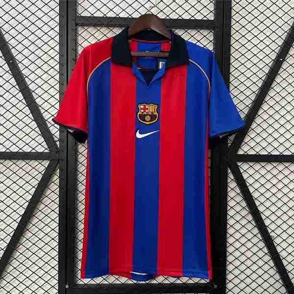 Tailandia Camiseta Barcelona 1ª Retro 2001-2002 Tailandia Equipacion FC Barcelona Primera Retro 2001 2002