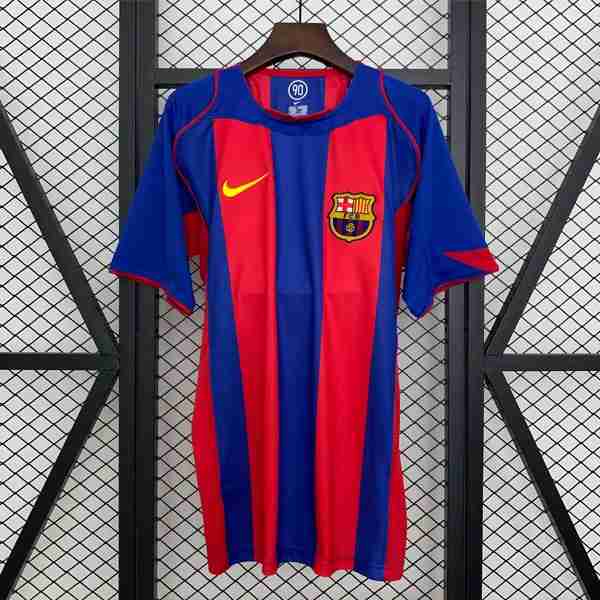 Tailandia Camiseta Barcelona 1ª Retro 2004-2005 Tailandia Equipacion FC Barcelona Primera Retro 2004 2005