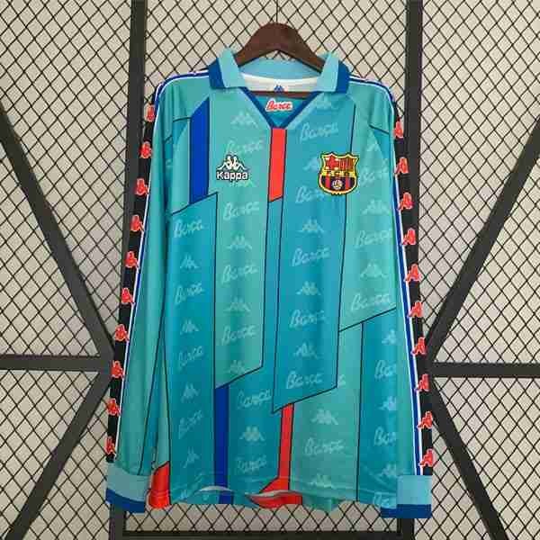 Tailandia Camiseta Barcelona 2ª ML Retro 1996 1997 Tailandia Equipacion FC Barcelona Segunda Manga Larga Retro 1996 1997