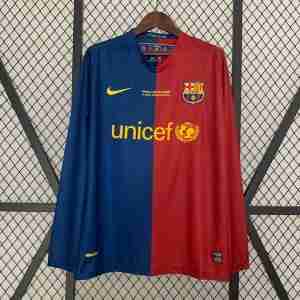 Tailandia Equipacion FC Barcelona Primera Manga Larga Retro 2008 2009