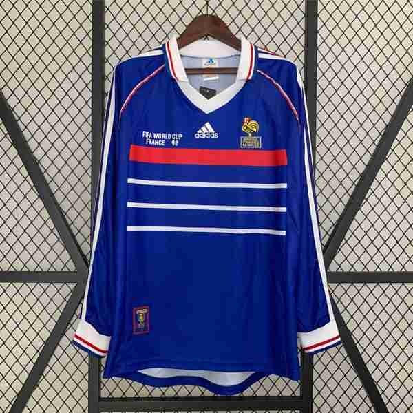 Tailandia Camiseta Francia 1ª ML Retro 1998 Tailandia Equipacion Francia Primera Manga Larga Retro 1998