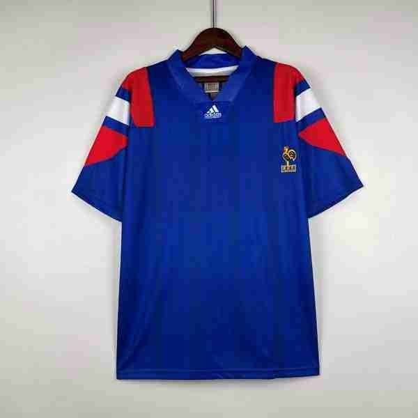 Tailandia Camiseta Francia 1ª Retro 1992-1994 Tailandia Equipacion Francia Primera Retro 1992 1994