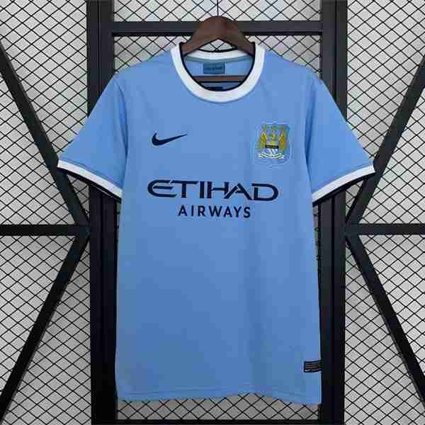 Tailandia Camiseta Manchester City 1ª Retro 2013-2014 Tailandia Equipacion Manchester City Primera Retro 2013 2014