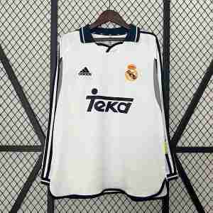 Tailandia Equipacion Real Madrid Primera Manga Larga Retro 2000 2001