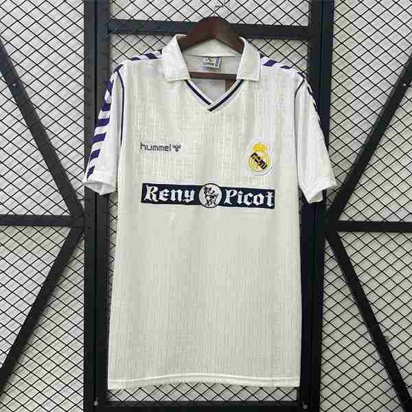 Tailandia Camiseta Real Madrid 1ª Retro 1989-1990 Tailandia Equipacion Real Madrid Primera Retro 1989 1990